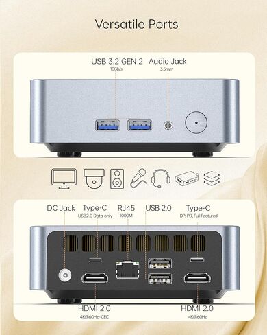 Glorlin Mini PC GT101 3500U 8GB DDR4 256GB SSD in Saudi Arabia