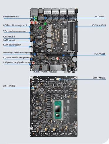 I5 1335U Fanless Mini PC with 2*DDR5/ 4 *I226 2.5G LAN,NO RAM NO SSD in Saudi Arabia