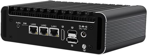 Fanless Mini PC Celeron J6413 with M.2 Nvme/2SATA3.0, 3* i226-V 2.5G network card,Desktop PC support Home Office Industrial Soft Router,4K Triple display,2*DB9 RS232COM,SIM card slot,NO RAM NO SSD in Saudi Arabia