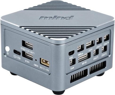 Mind N305 IPC Industrial Mini PC 2.5GbE 12V Passive PoE UAV Flight Control Robotic System 128GB eMMC M.2 NVMe ROS GitHub 4K Triple Display GH1.25 Lock in Saudi Arabia