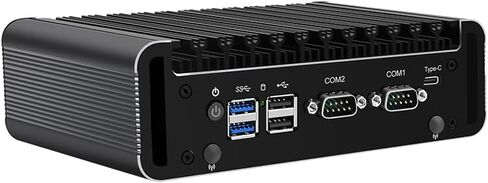 Fanless Mini PC Celeron J6413 with M.2 Nvme/2SATA3.0, 3* i226-V 2.5G network card,Desktop PC support Home Office Industrial Soft Router,4K Triple display,2*DB9 RS232COM,SIM card slot,NO RAM NO SSD in Saudi Arabia