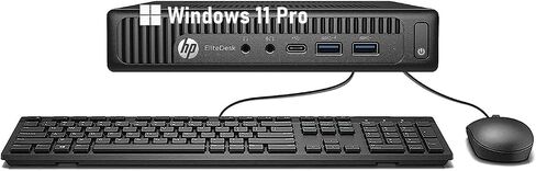 HP Mini PC EliteDesk 800 G2 Micro Desktop, Intel Core i5-6500T, 16GB DDR4 RAM, 256GB SSD, Windows 11 Pro (Renewed) in Saudi Arabia