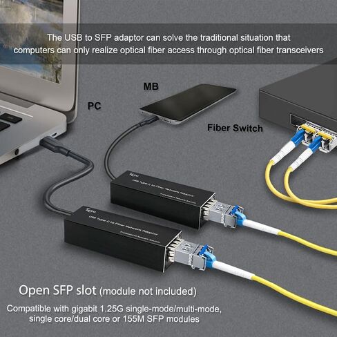USB 3.0 to 100/1000base-X SFP Gigabit Fiber Network Adapter in Saudi Arabia