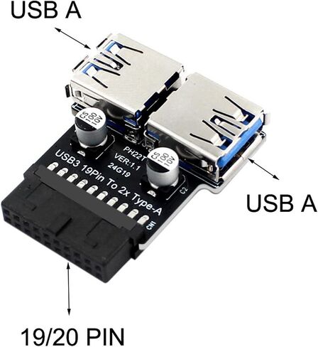 بونجناس /20P إلى USB A محول أنثى USB 3.0/3. محول الرأس الداخلي in Kuwait