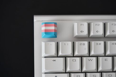 Transgender Pride Flag Single ESC Keycap – LGBTQ+, POC, Transgender Keycap for Mechanical Gaming Keyboard Cherry MX Profile, R4 Height in Saudi Arabia