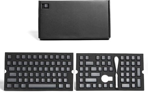 Qisan PBT Keycaps 108 Key Cherry Profile Keycap Set Dye-subbed for 61/87/104/108 MX Switches Mechanical Gaming Keyboard (Dark Grey) in Saudi Arabia