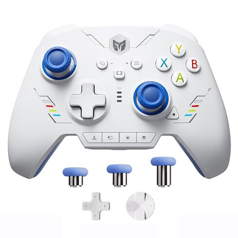 BIGBIG WON PC Controllers for Gaming, Rainbow 2 SE Wireless Controller Motion Aim, Hall Effect Trigger, 12-bit ADC, 3 Sets Joysticks, 4-way&8-way D-pad Controller for Switch/PC/Android/iOS in Saudi Arabia