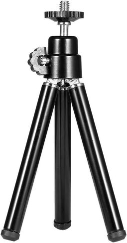 Camera Tripod 15-20cm Height – Portable Aluminum Alloy with 1/4" Screw for Webcam & Smartphone, Flexible Stand for Desktop & Travel in Saudi Arabia