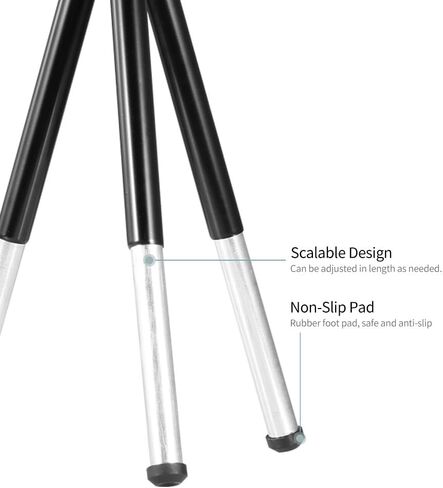 Camera Tripod 15-20cm Height – Portable Aluminum Alloy with 1/4" Screw for Webcam & Smartphone, Flexible Stand for Desktop & Travel in Saudi Arabia