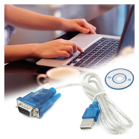 USB 2.0 to Serial RS-232 DB9 9Pin Chipset Support Adapter RS232 Ch340 Cord WIN10 Converter in Saudi Arabia