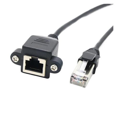 100/60/30CM RJ45 Cord Male to Female with Screws for Panel Mounting Ethernet LAN Networks(100cm) in Saudi Arabia