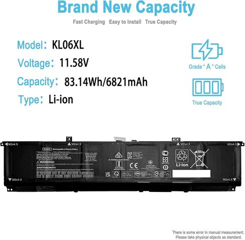 بطارية كمبيوتر محمول بديلة KL06XL L85885-005 لجهاز الكمبيوتر المحمول Hp Envy 15-EP0000 Series HSTNN-IB9M L85853-1C1 KL06083XL KL0O6XL 11.58V 83.14Wh 6821mAh in Kuwait