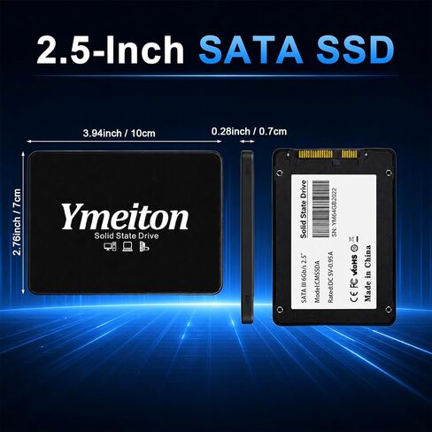 64GB SATA III 2.5 Inch SSD Internal Solid State Drive with 3D NAND TLC, Up to 400MB/s Read Speed for Laptop Desktop PC Upgrade, Black in Saudi Arabia