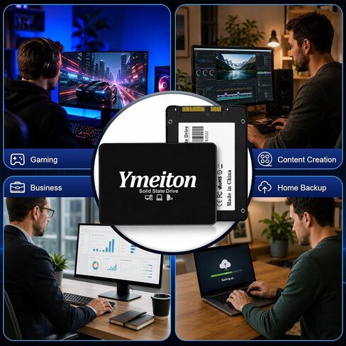 64GB SATA III 2.5 Inch SSD Internal Solid State Drive with 3D NAND TLC, Up to 400MB/s Read Speed for Laptop Desktop PC Upgrade, Black in Saudi Arabia