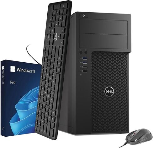 Dell Precision 3620 Tower Desktop Computer – Intel Core i7 6th Gen – 16GB RAM – 512GB SSD – GeForce GT 1030 – Keyboard & Mouse – Wi-Fi – Windows 11 Pro – Gaming PC (Renewed) in Saudi Arabia
