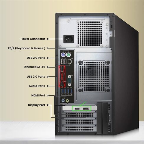 Dell Precision 3620 Tower Desktop Computer – Intel Core i7 6th Gen – 16GB RAM – 512GB SSD – GeForce GT 1030 – Keyboard & Mouse – Wi-Fi – Windows 11 Pro – Gaming PC (Renewed) in Saudi Arabia