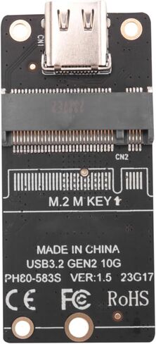 1 PCS M.2 to Type-C SSD Enclosure Adapter M2 NVME HDD Enclosure Interposer Board JMS583 Chip 10Gbps Support 2230 2242 2260 SSD Black in Saudi Arabia