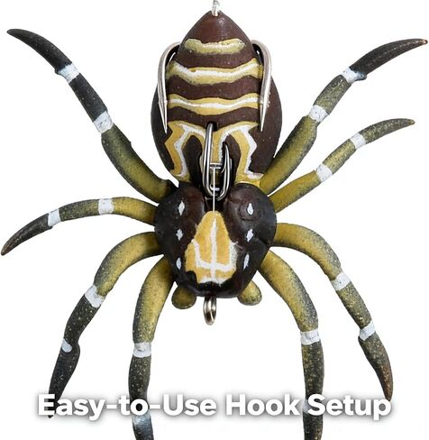 2.8" Spider Fishing Lure for Bass – Hollow Body Weedless Lure with Natural Walking Action, Weird Maker Swamp Fishing Accessories, Ideal for Freshwater Anglers & Bass Fishing in Kuwait