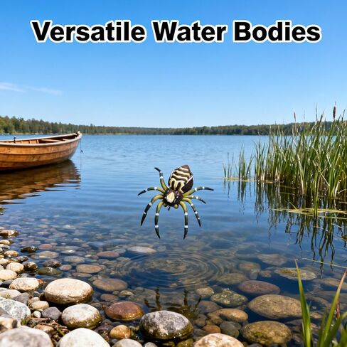 2.8" Spider Fishing Lure for Bass – Hollow Body Weedless Lure with Natural Walking Action, Weird Maker Swamp Fishing Accessories, Ideal for Freshwater Anglers & Bass Fishing in Kuwait