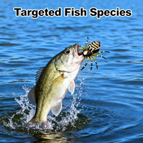 2.8" Spider Fishing Lure for Bass – Hollow Body Weedless Lure with Natural Walking Action, Weird Maker Swamp Fishing Accessories, Ideal for Freshwater Anglers & Bass Fishing in Kuwait