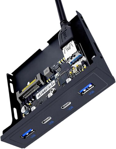 19 / 20Pin Desktop Computer 3.5Inch Drives Bay Panel Expansion Adapter with 2xUSB3 2xUSB 3.2 Port Backwards Compatible USB Expansion in Saudi Arabia