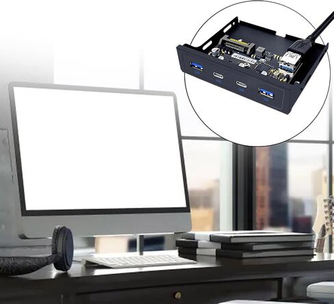 19 / 20Pin Desktop Computer 3.5Inch Drives Bay Panel Expansion Adapter with 2xUSB3 2xUSB 3.2 Port Backwards Compatible USB Expansion in Saudi Arabia