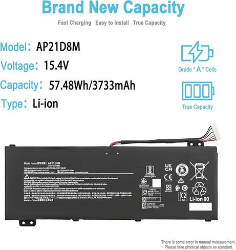 بطارية بديلة AP21D8M بقدرة 57.48Wh لجهاز أيسر نيترو V 15 ANV15-51 in Kuwait