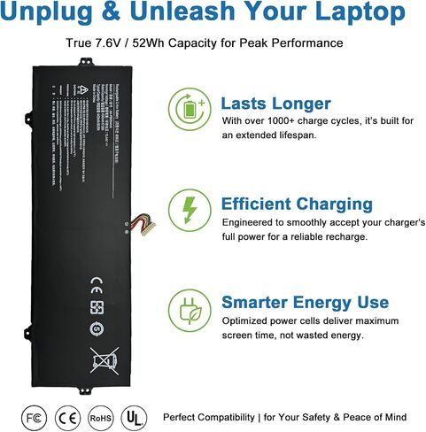 استبدال بطارية الكمبيوتر المحمول AA-PBMN4VN لجهاز Samsung Galaxy Book Pro 360 15 NP950XDB NP950XDB-KA1US NP950XDB-KB1US NP950XDB-KC5US NP950XDB-KC3US NP950QDB NP950QDB-KB1US Series Notebook in Kuwait