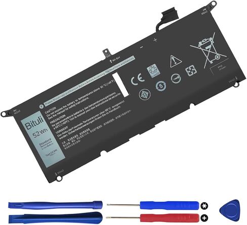 DXGH8 Battery Replacement 7.6V 52Wh 4-Cell for Dell XPS 13 9370 9380 7390 Inspiron 13 7000 7390 7391 2-in-1 5390 5391 7490 Vostro 5390 5391 Series Latitude 3301 in Kuwait