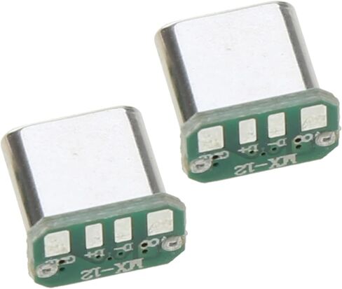 5PCS USB C Male Head 16p USB C Connectors Port Vertical Plugs Board 5 Voltages Copper for Shell 16pin USB C Male in Saudi Arabia