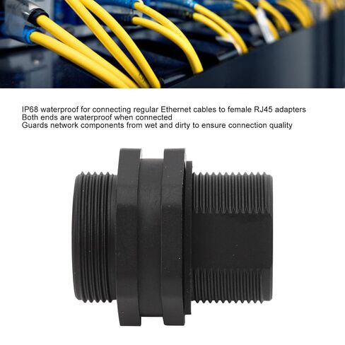 Ethernet Network Cable Connector IP68 Waterproof CAT6 Female to Female RJ45 Coupling Extender for 1x in Saudi Arabia
