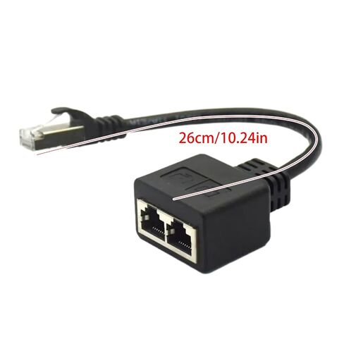 RJ45 1xMale to 2xFemale Splitter Adapter Cable Cord for Ethernet LAN Ethernet Converter Cable Extender Line Splitter in Saudi Arabia