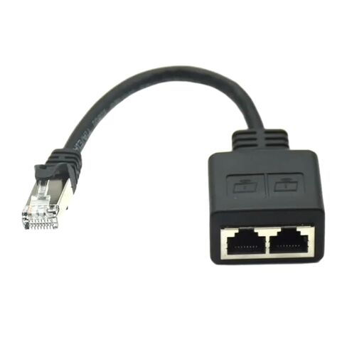 RJ45 1xMale to 2xFemale Splitter Adapter Cable Cord for Ethernet LAN Ethernet Converter Cable Extender Line Splitter in Saudi Arabia