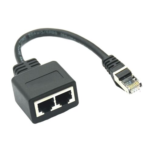 RJ45 1xMale to 2xFemale Splitter Adapter Cable Cord for Ethernet LAN Ethernet Converter Cable Extender Line Splitter in Saudi Arabia