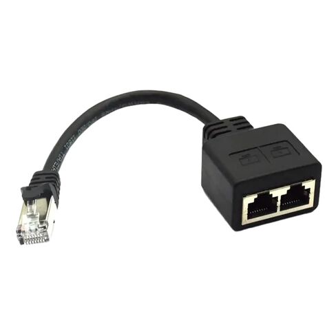 RJ45 1xMale to 2xFemale Splitter Adapter Cable Cord for Ethernet LAN Ethernet Converter Cable Extender Line Splitter in Saudi Arabia
