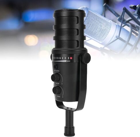 USB Microphone, Professional Studio USB Condenser Gaming Microphone, Noise Reduction PC Mic with Control Knob, Ideal for Recording, Interviewing & Podcast in Saudi Arabia