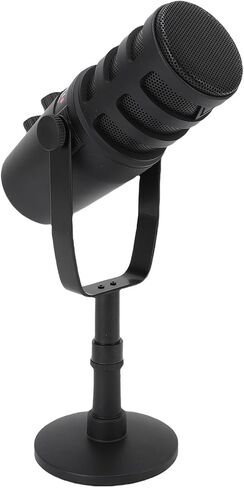 USB Condenser Microphone High Sensitivity, Wired PC Mic Gaming Streaming Podcast, Lightweight Portable USB Microphone, Black in Saudi Arabia