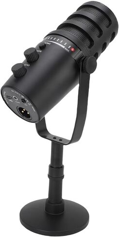 USB Condenser Microphone High Sensitivity, Wired PC Mic Gaming Streaming Podcast, Lightweight Portable USB Microphone, Black in Saudi Arabia