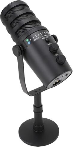 USB Condenser Microphone High Sensitivity, Wired PC Mic Gaming Streaming Podcast, Lightweight Portable USB Microphone, Black in Saudi Arabia
