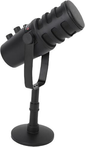 USB Condenser Microphone High Sensitivity, Wired PC Mic Gaming Streaming Podcast, Lightweight Portable USB Microphone, Black in Saudi Arabia
