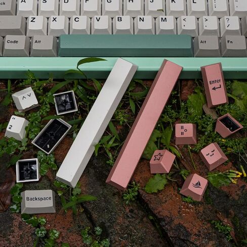 Retro Keycaps 192Keys Cherry Profile Doubleshot Custom Keyboard Keycaps ISO ANSI for Cherry MX 60% 65% 70% 75% 95% Mechanical Keyboards in Saudi Arabia