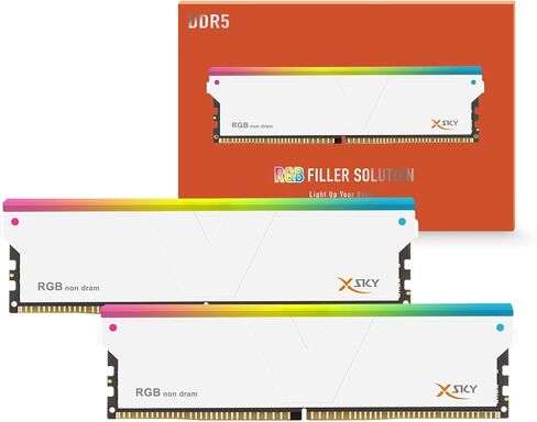 V-Color Manta XSky DDR5 RGB Filler Solution - 2X Modules - 0GB RAM - Intel/AMD Compatible - White with Light Rod (White) in Saudi Arabia