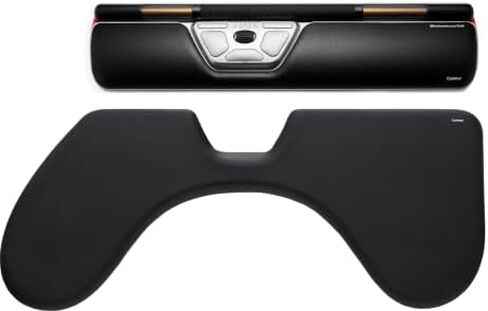 Contour RollerMouse Red + ArmSupport Red Bundle ماوس شريطي لاسلكي مريح في المنتصف مع مشبك على دعم الساعد وموسع مكتب مبطن مصمم لتخفيف الضغط من الكتفين والرقبة in Kuwait