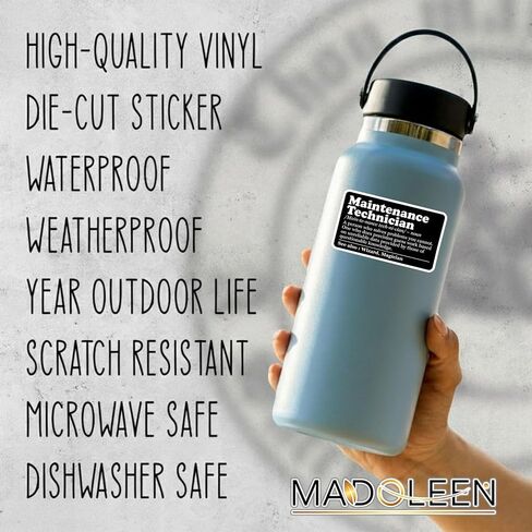 (5Pcs) Funny Maintenance Technician Men Stickers 3 Inch, Job Definition Funny Maintenance Technician Men Gift Decorations, Waterproof Vinyl Decal for Laptop, Water Bottles, Car, Phone in Saudi Arabia