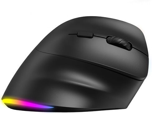 MEETION Left-Handed Ergonomic Vertical Wireless RGB Mouse, Black in Saudi Arabia
