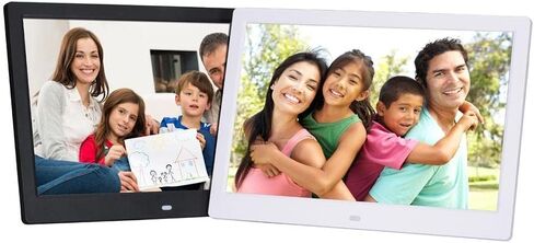 Hidyliu 12 Inch Digital Picture Frame Smart Digital Photo Frame Electronic Photo 1280x800 IPS Display USB SD Card Support Remote Control Alarm Clock Calendar (Black) in Saudi Arabia