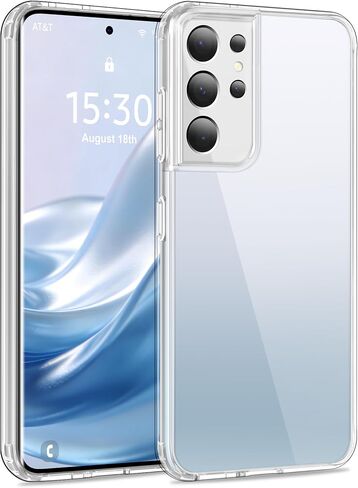 USLAI Case for Samsung Galaxy S21 Plus, Anti-Yellowing, Clear in Saudi Arabia