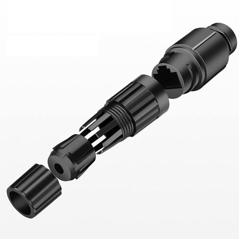 RJ45 Waterproof Cat5/5e/6 8P8C Connector IP67 Ethernet LAN Cable Connector Double Head Outdoor LAN Coupler Adapter Double Head Adapter Plug in Saudi Arabia