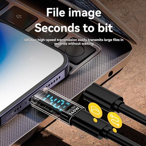 USB C Adapter with Transparent Shell PD Chip 140W 40Gbps 8K/60Hz in Saudi Arabia