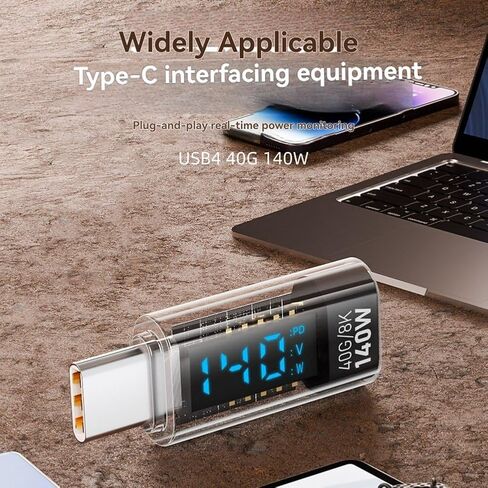 USB C Adapter with Transparent Shell PD Chip 140W 40Gbps 8K/60Hz in Saudi Arabia